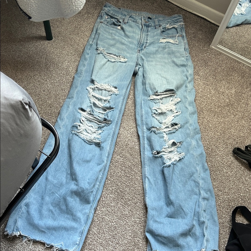 Distressed Light Blue Women's Jeans